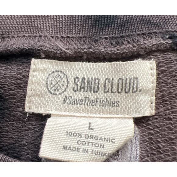 Sand Cloud Sweatshirt Womens Large Black Desert Wash Crewneck Organic Cotton - Picture 3 of 8